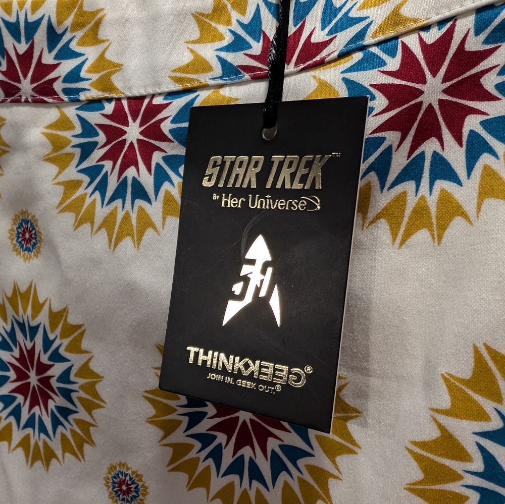 NWT Star Trek Starfleet Delta insignia sunburst skirt.